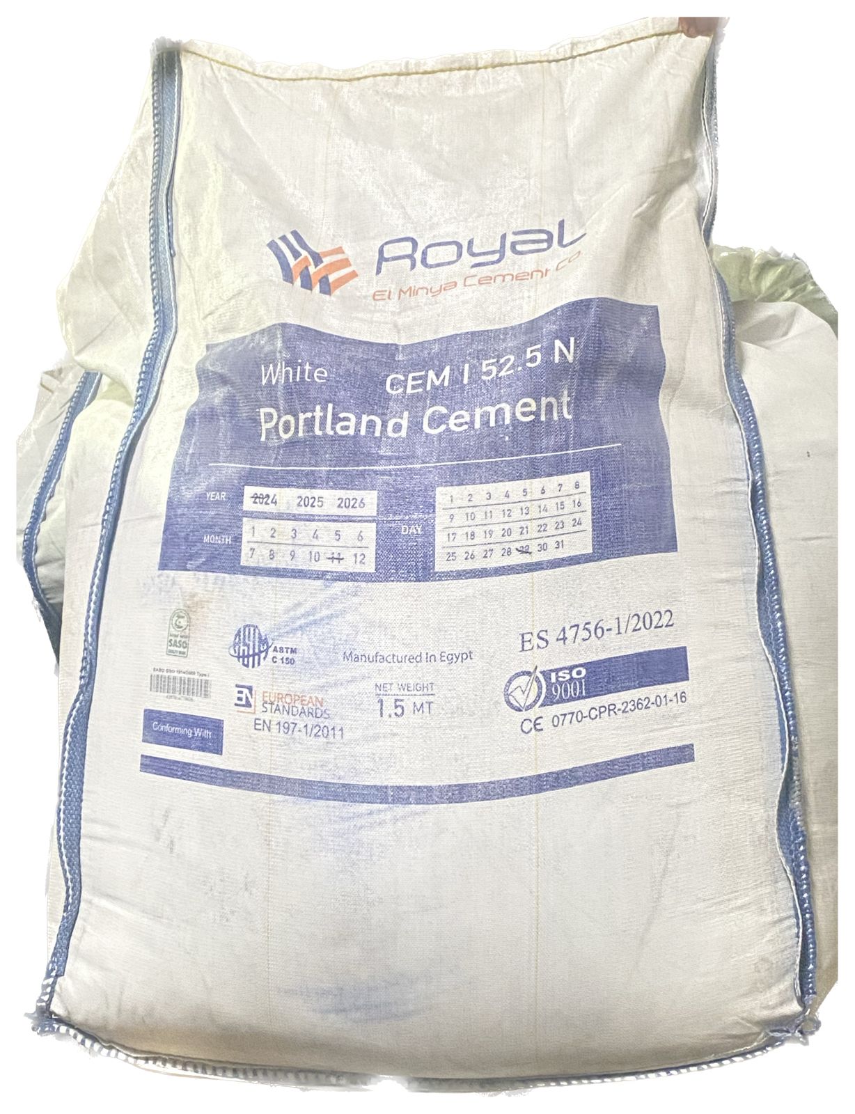 CIMENTO BRANCO ESTRUTURAL ROYAL CEM I 52,5 N - Big Bag